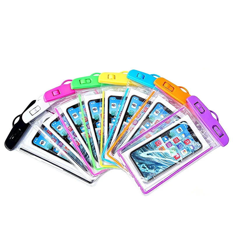 

1Pcs Waterproof Phone Pouch Case With Neck Strap Luminous Swimming Bag For Water Sport Beach