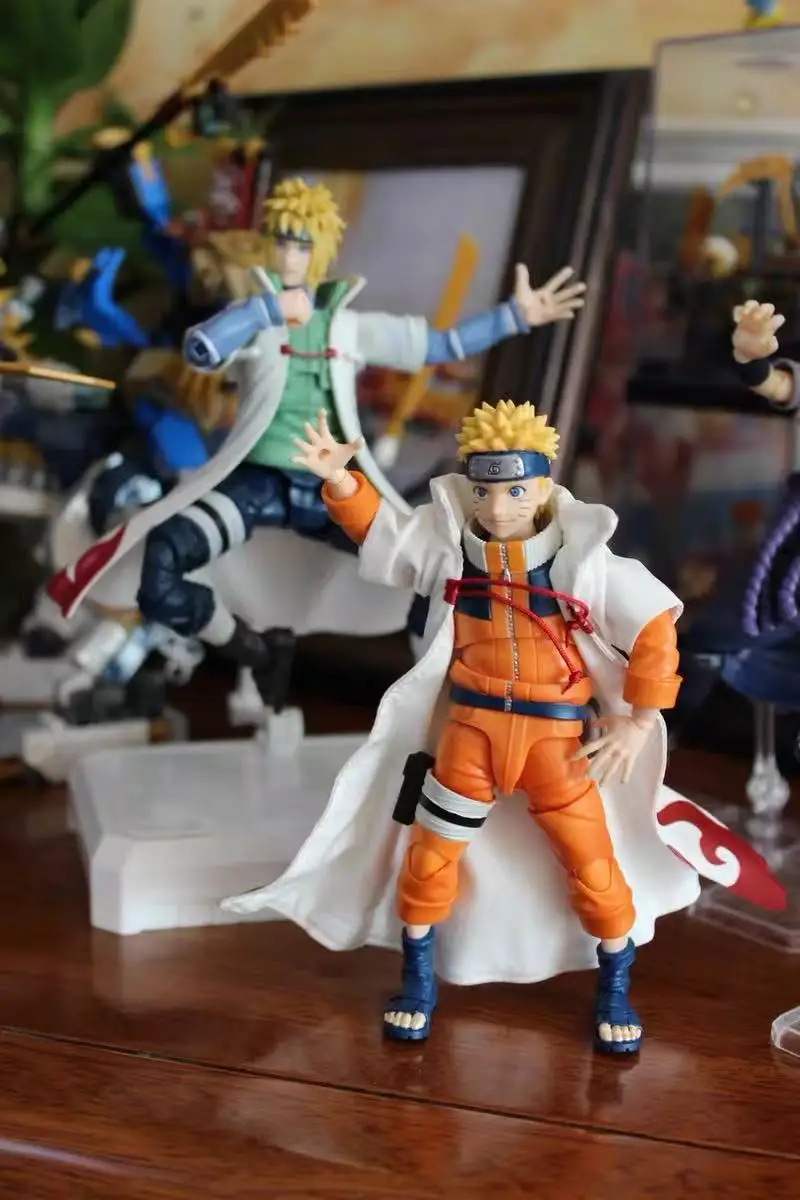 Hot Handmade 1/12 NARUTO The Fourth Hokage Namikaze Minato SHF 2.0 Cloth Cloak Accessory Anime Action Figures Body Model Toys view 5