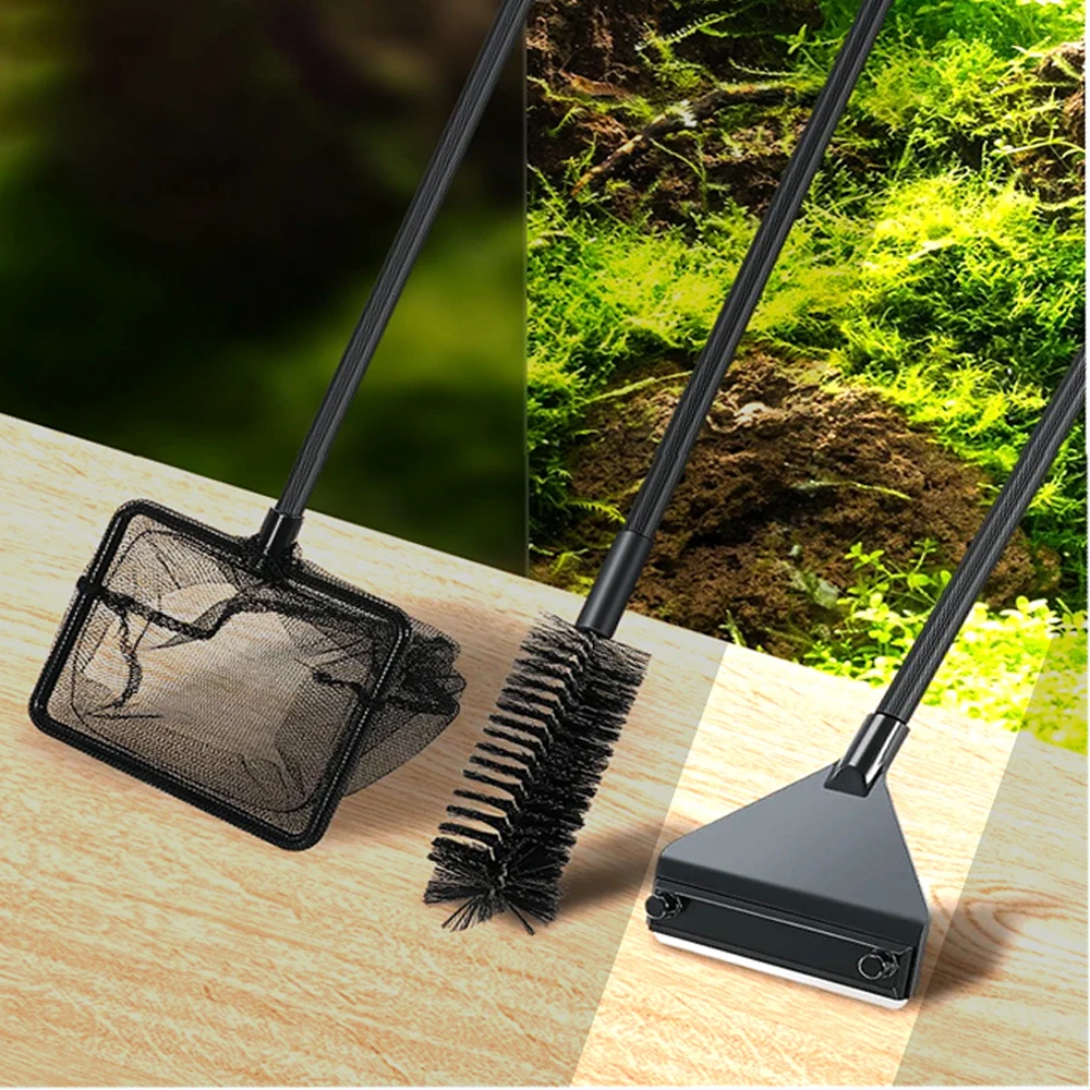 Aquarium Algae Remover Aluminum Alloy Stainless Steel Scraper Blade Fish Tank Glass Water Plant Grass Cleaning Tools Accessories
