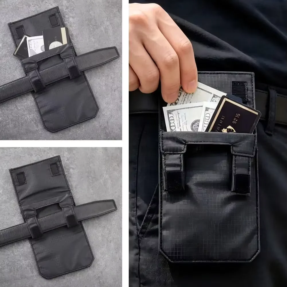 Neue, verdeckte Geldbörse mit Diebstahlschutz, RFID-Schutz, Reiseetui für Damen und Herren, kleine Geldbörse für Kreditkarten, Ausweis, Bargeld und Reisepass.