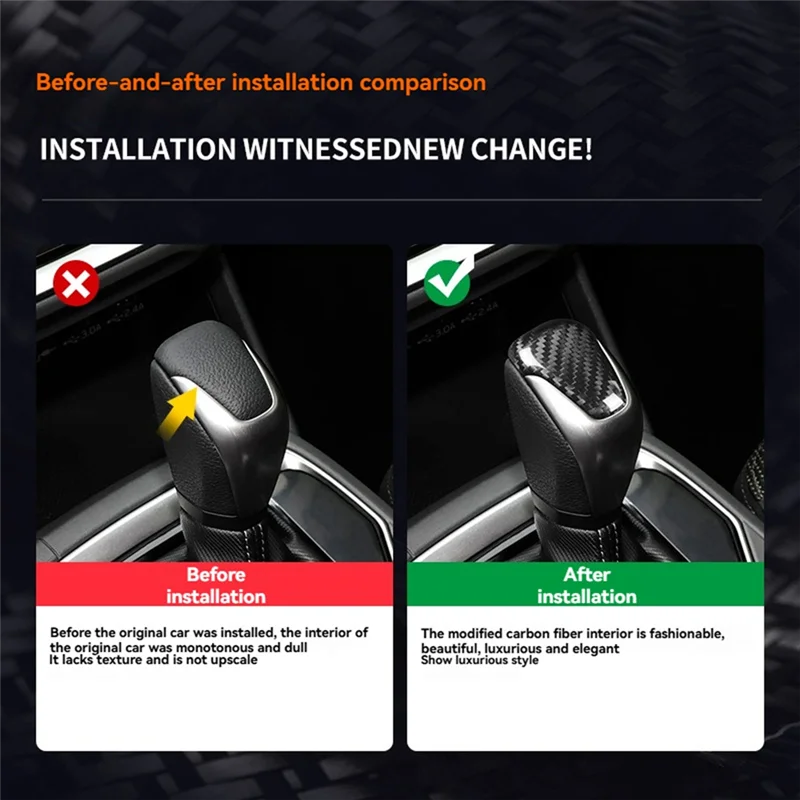 اكسسوارات السيارات الداخلية ريال الصلب ألياف الكربون والعتاد التحول غطاء رأس ملصق لسوبارو Crosstrek امبريزا 2024 2025