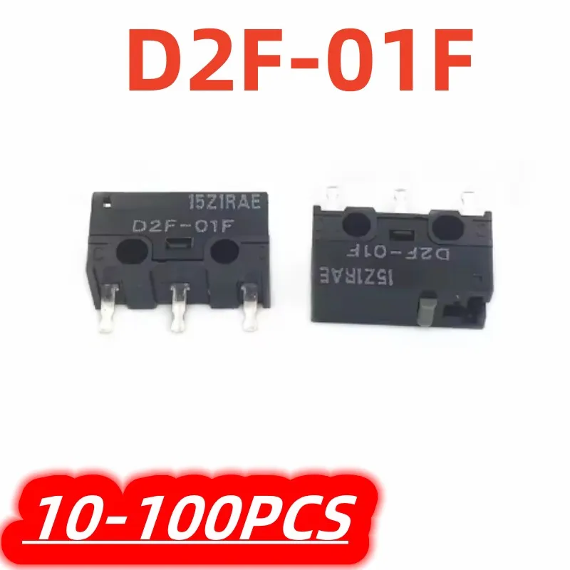 

10-100Pcs/lot New Original D2F-01F Micro Switch Grey Dot Limit Switch 3 Pin Mouse Button Wholesale