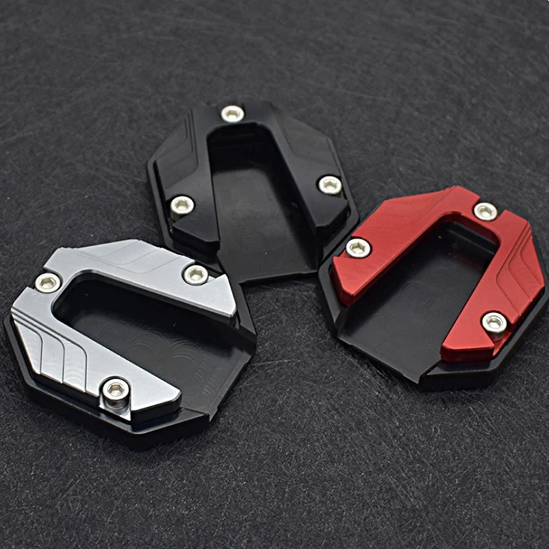 Motorcycle Bike Kickstand Extender Foot Side Stand Extension Foot Pad With Screwdriver Support Plate Motorbike Accessories