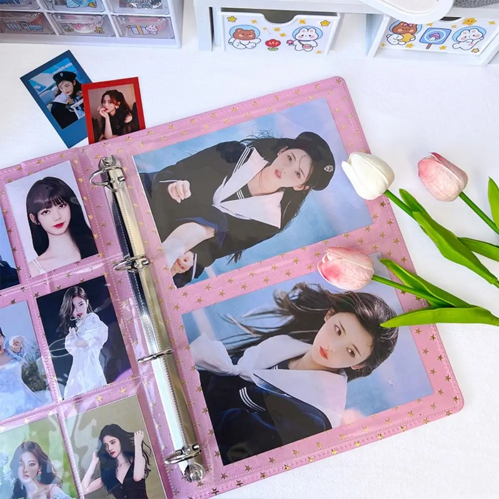 10Pcs Multiple Pockets Clear Sheets Sleeve 4 Hole 4 Ring Binder A4 Kpop Photocard Binder DIY Photo Album Sleeves