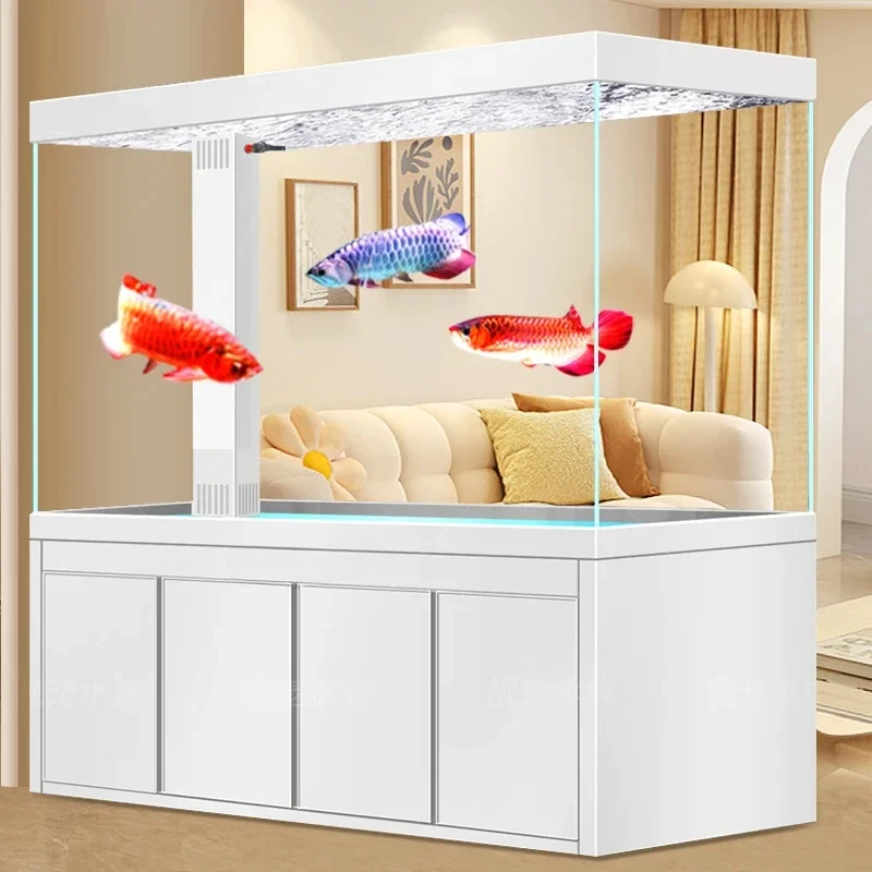 tank medium and large ultra-white glass household screen bottom filter water-free aquarium living room