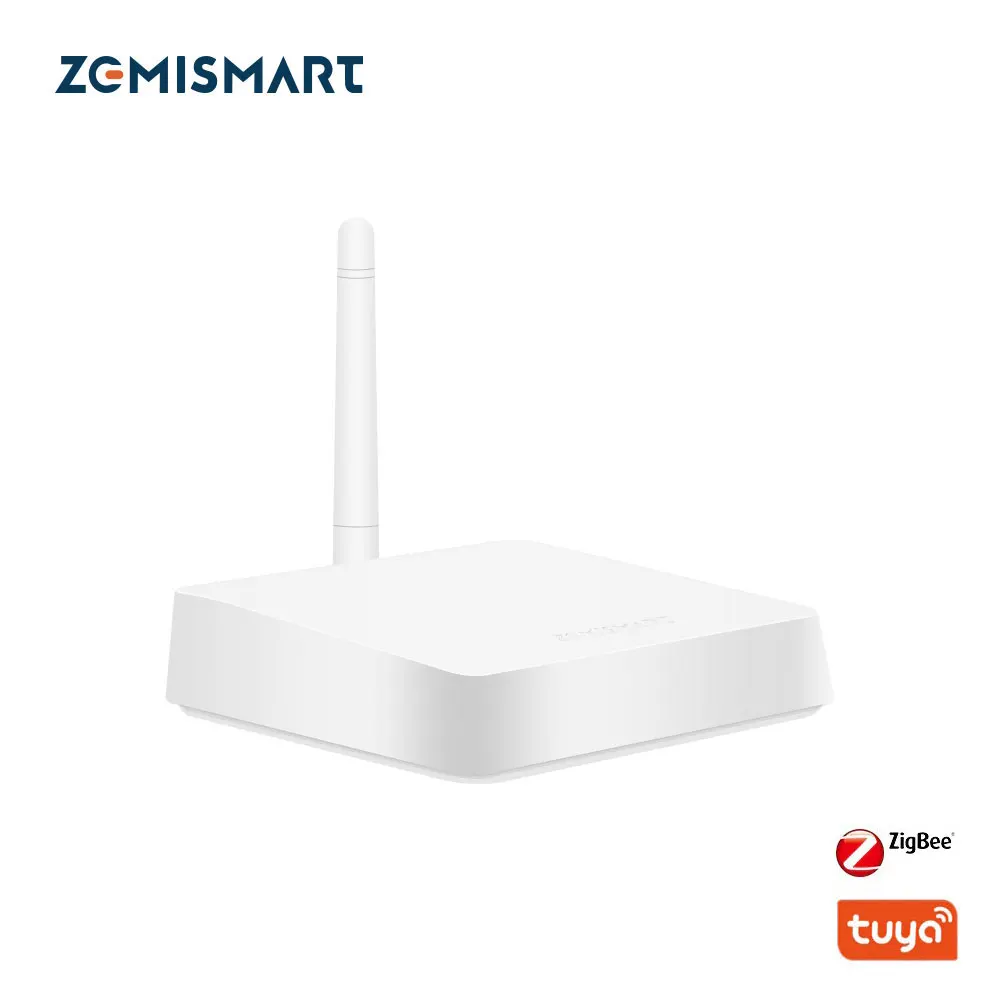 Zemismart Tuya Zigbee Gateway with Antenna Smart Bridge Hub with Network Cable Socket Wired Connection Smart Life App Control