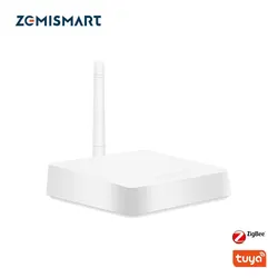 Zemismart Tuya Zigbee Gateway with Antenna Smart Bridge Hub with Network Cable Socket Wired Connection Smart Life App Control