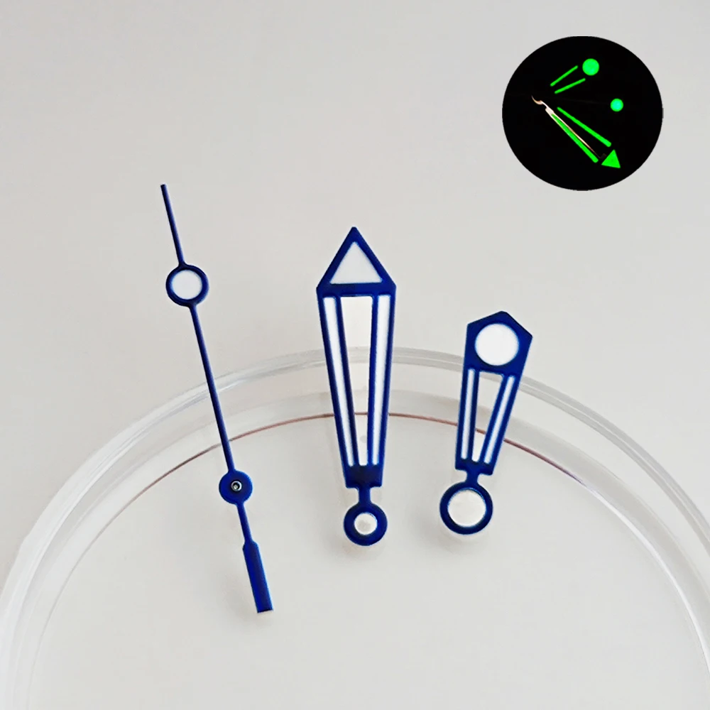 NH35 Hands 8*12.5*13 mm NH39 Hands Watch Hands Green Luminous Set Suitable for NH35/NH36/NH39 Movement Fits 31mm Dial
