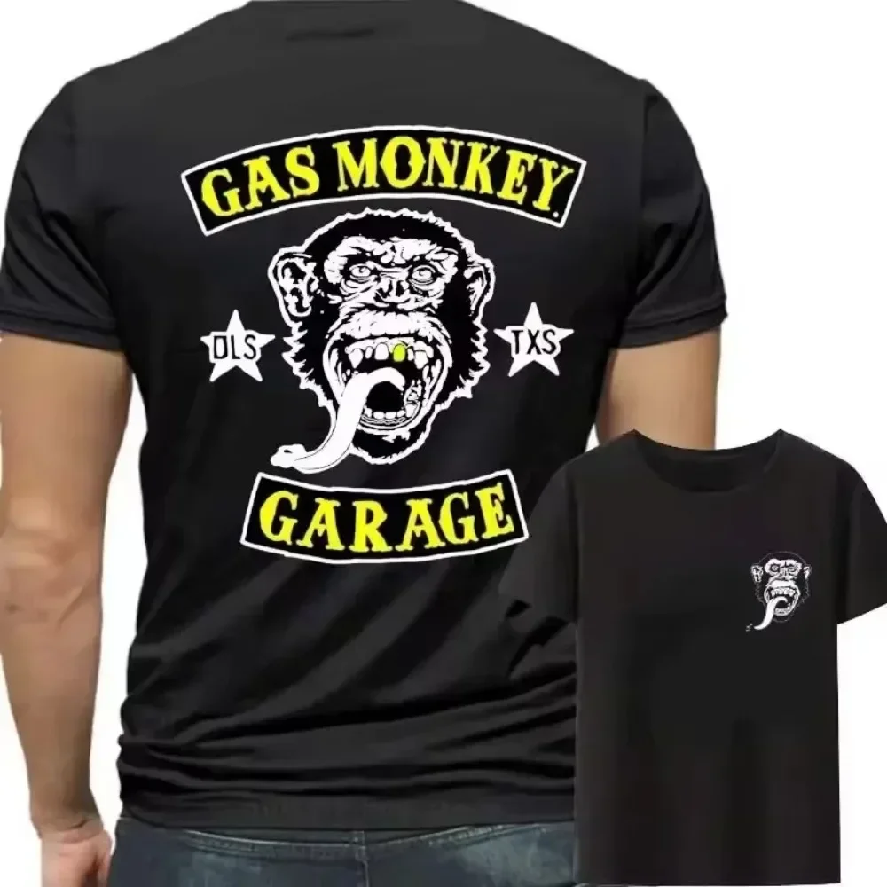 Gas Monkeys Garage Piston Men\'s T-shirts Duplex Printing Tshirt Comfortable Pattern Top Y2k Clothes Creative Graphic T Shirts