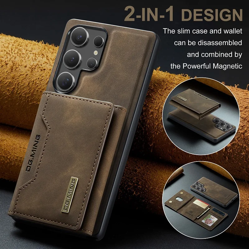 

Magnetic Leather Phone Case For Samsung Galaxy S25Ultra S24 S22 Ultra S21 S23 S24FE A14 A53 A54 A16 With Card Holder, Wallet