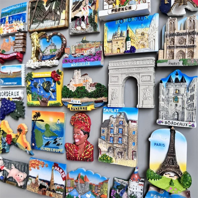 France Tourist Souvenir Fridge Magnets Corsica Cannes Nice Alsace Menton French Magnetic Stickers Decoration Travel Gifts