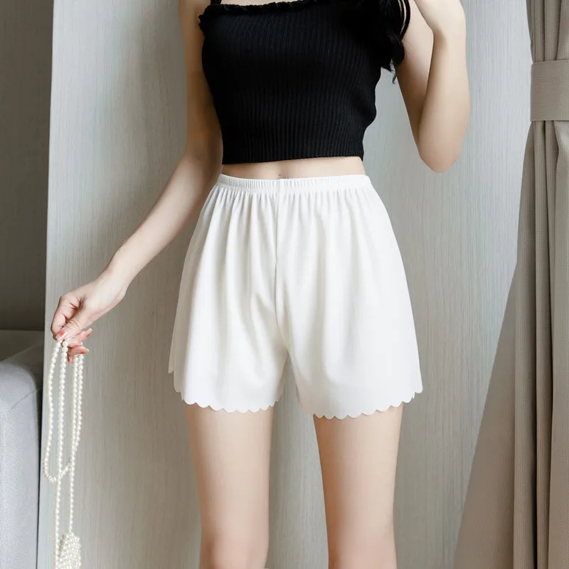 Summer Leggings Women Solid Thin Cute Schoolgirls Safety Shorts Loose Elastic Waist All-match Comfortable Simple Ulzzang Popular