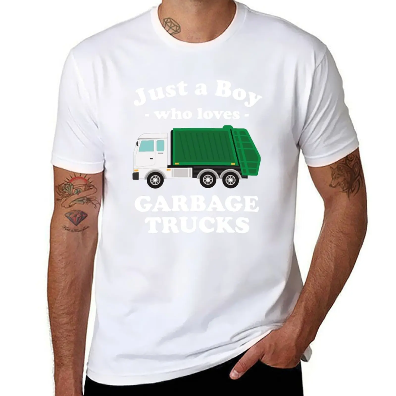 

Just a Boy who Loves Garbage Trucks - Kids Garbage Truck Lover T-Shirt t shirt man casual T-Shirt