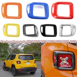 Auto Tail Light Cover Trim For Jeep Renegade 2016 2017 2018 2019 2020-20202 Car Lamp Hood Taillight Guard Decoration Accessories