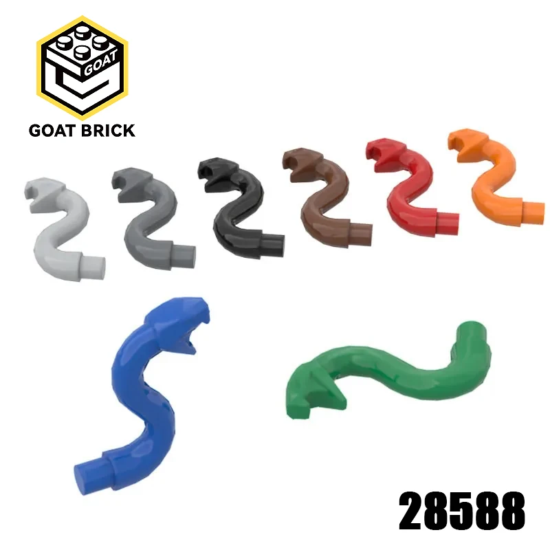 10Pcs MOC Parts 28588 Snake Compatible Bricks DIY Assmble Building Blocks Particle Kid Puzzle Brain Toy Gift