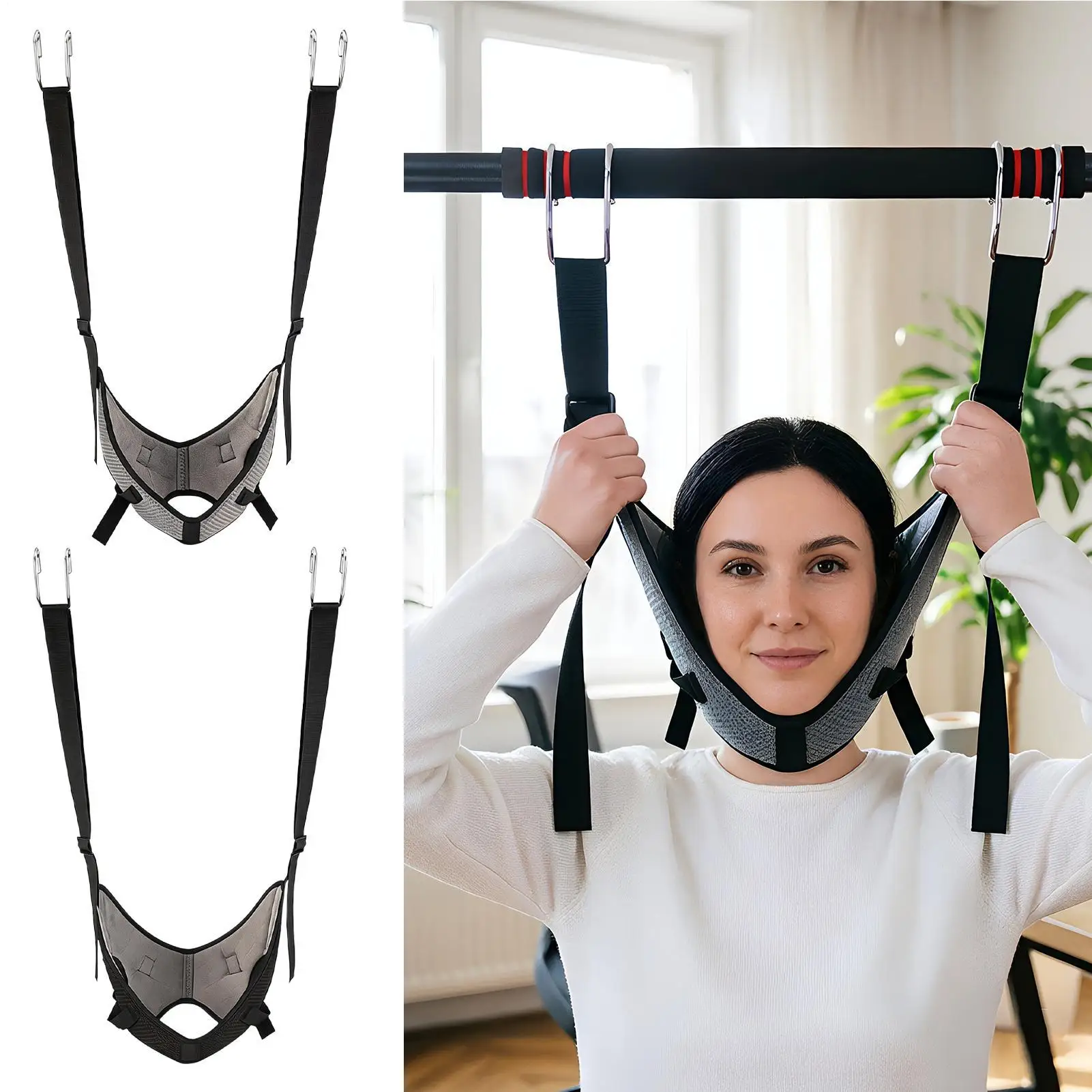 Neck Stretcher Gentle Portable Adjustable Workout Device Chin Rest Neck Hanger For Women Men Home Indoor Traveling Dorm Office