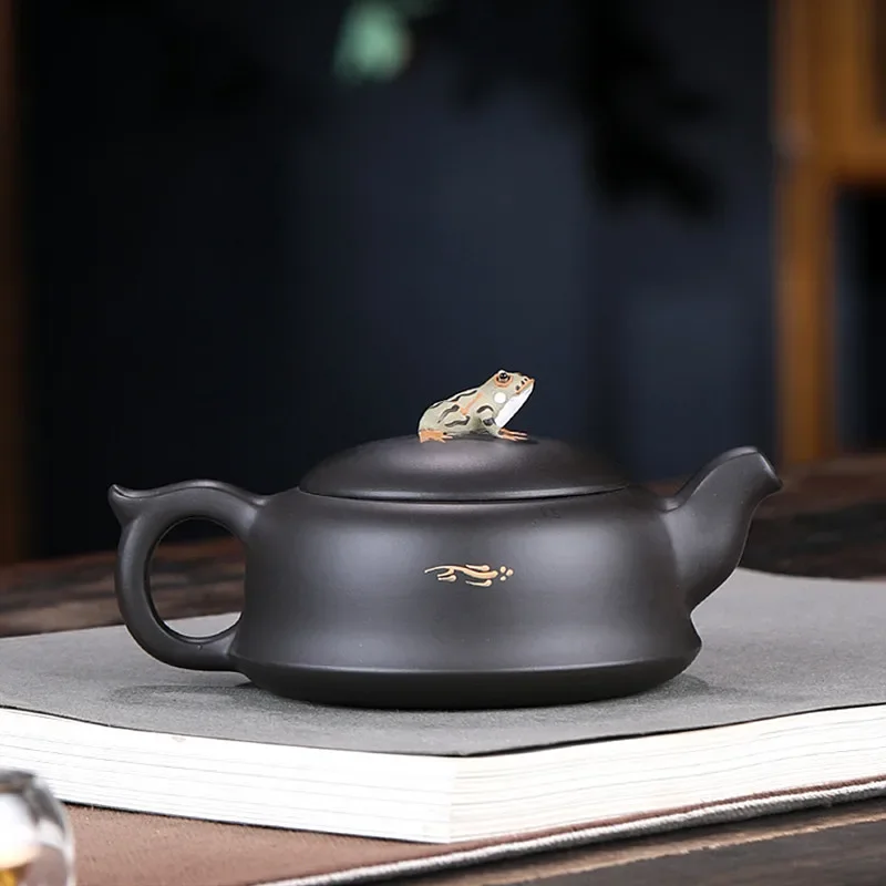 250ml Retro Yixing Teapot Purple Clay Xishi Pot Household Handmade Shape Pot Kettle Home Drinkware Dahongpao Oolong Tea Tea Set