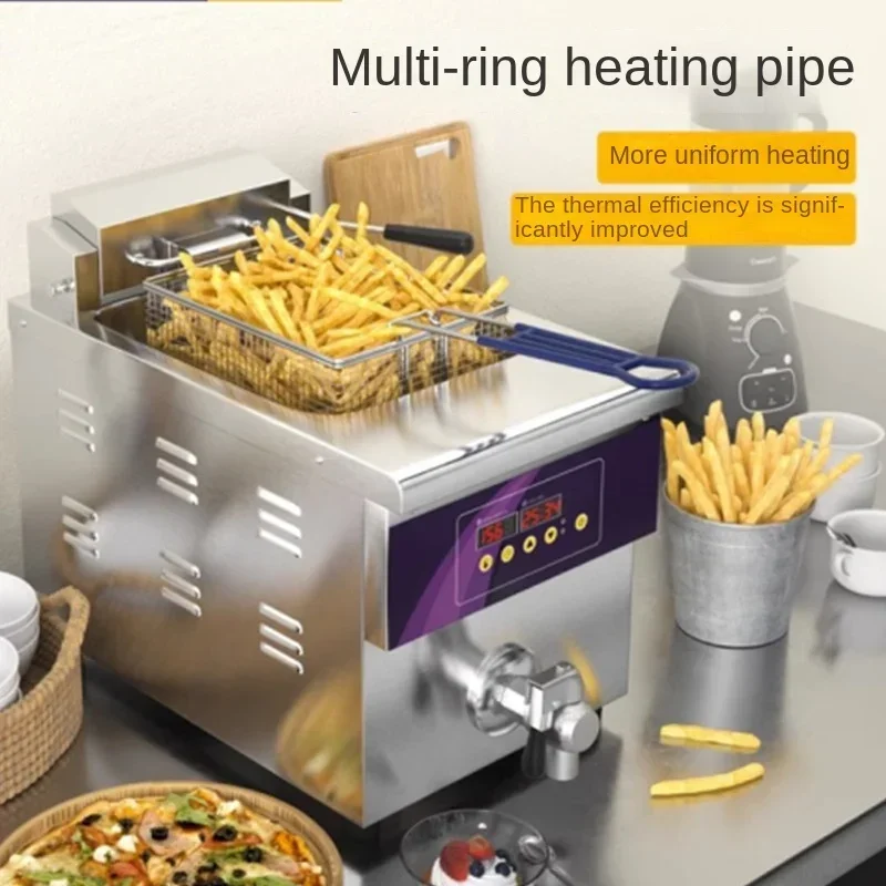 Freidora eléctrica, freidoras eléctricas comerciales, cuerda frita, pollo frito, patatas fritas, Tofu peludo, versión por ordenador, freidora inteligente