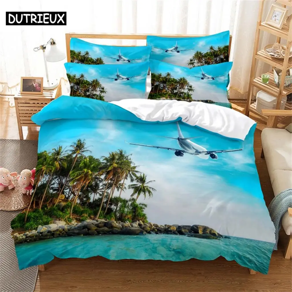 

Plane Fashion Bedding Set 2/3pcs 3D Digital Printing Duvet Cover Sets 1 Quilt Cover + 1/2 Pillowcases US/EU/AU Size