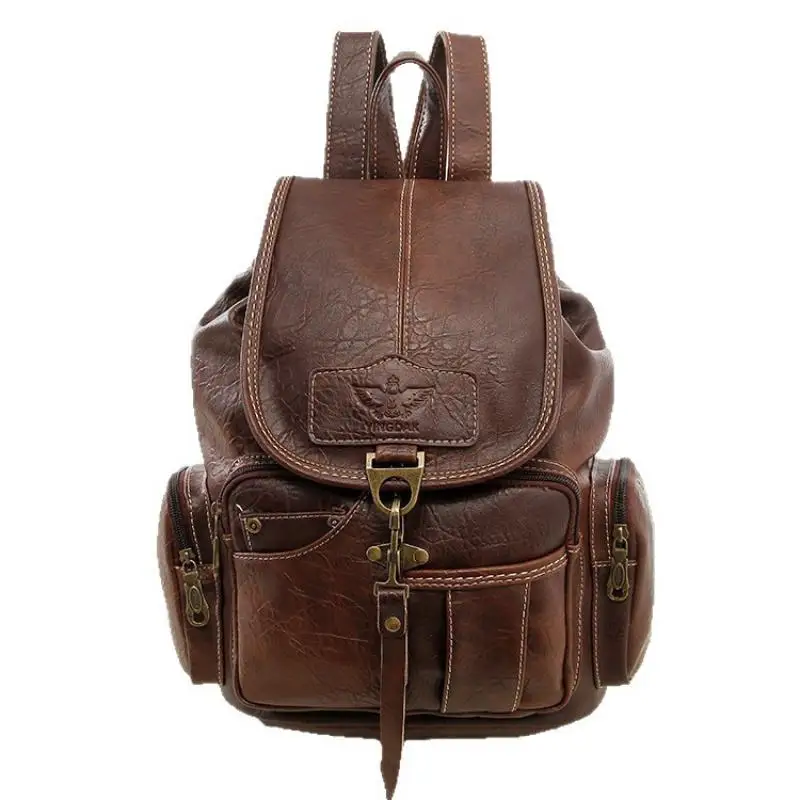 Retro Hong Kong Style Women's Backpack Fashionable Travel Bag with Hooks Casual Versatile Waterproof Soft Shoulder Bag 2026