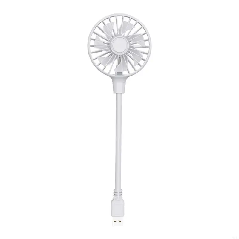 

896F USB Desk Fan Adjustable Bendable Neck Designs 1 Speed Quiet for Home Office