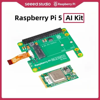Kit Raspberry Pi 5 AI, 26 TOPS 13 TOPS, módulo de aceleración Hailo AI, Raspberry Pi M.2 HAT, 13 TOPS de potencia informática