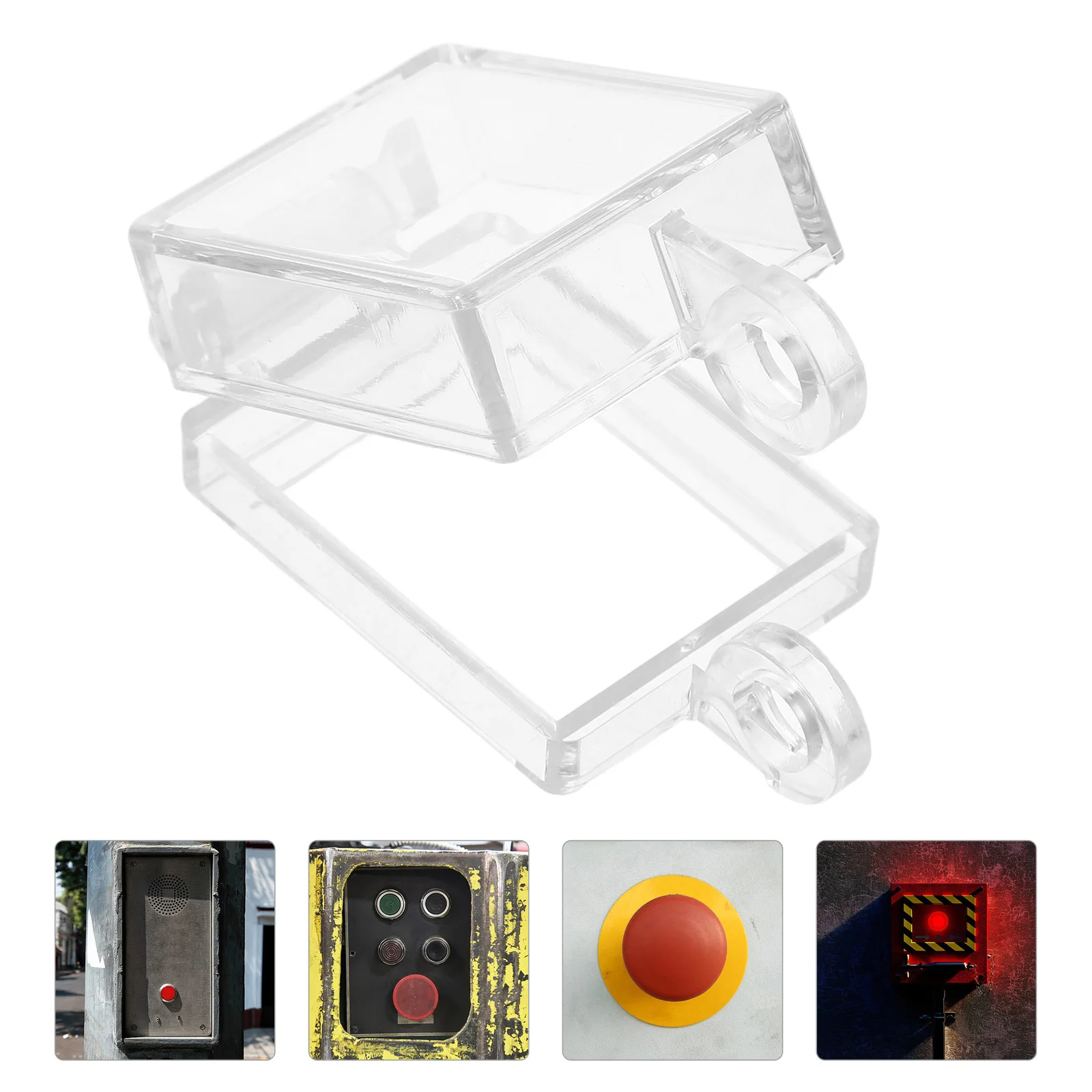 

2 Pcs Boat Type Switch Protective Cover Elevator Button Push Buttons Protector Plastic Pressure