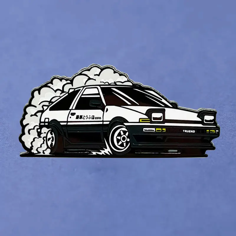 

Initial D Brooches for Clothing Cool Hard Enamel Pins Anime Briefcase Badges Lapel Pins for Backpack Jewelry Accessories