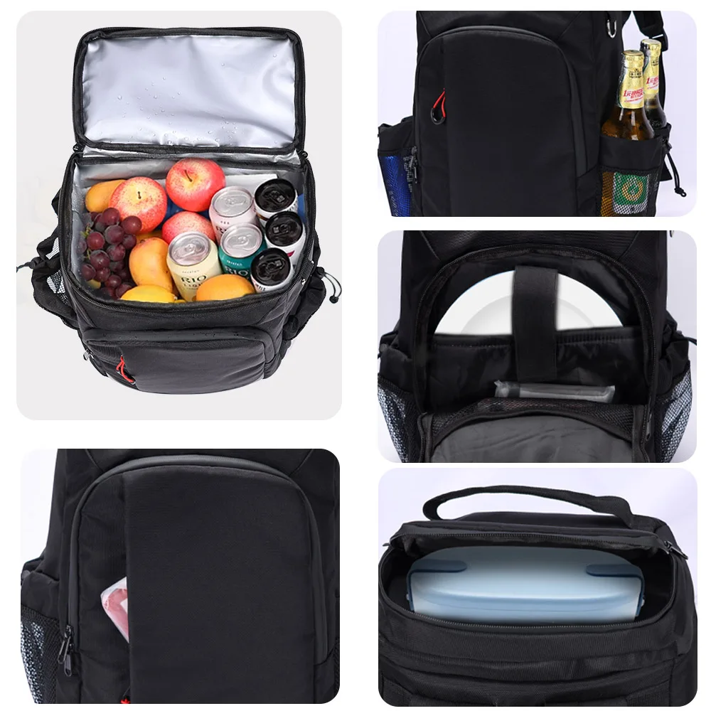 New Picnic Cooler Bag Large Capacity Camping Meal Hikking Thermal Backpack with Bottle Opener Leakproof Insulated  Lunch Bag