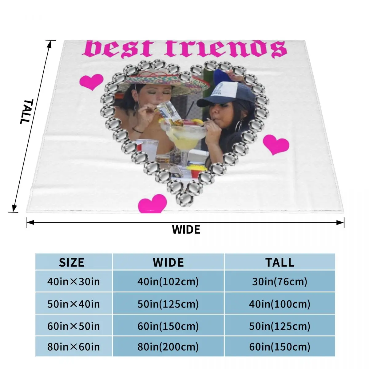 best friends / snooki and jwoww Throw Blanket Cute Blanket valentine gift ideas Softest Blanket