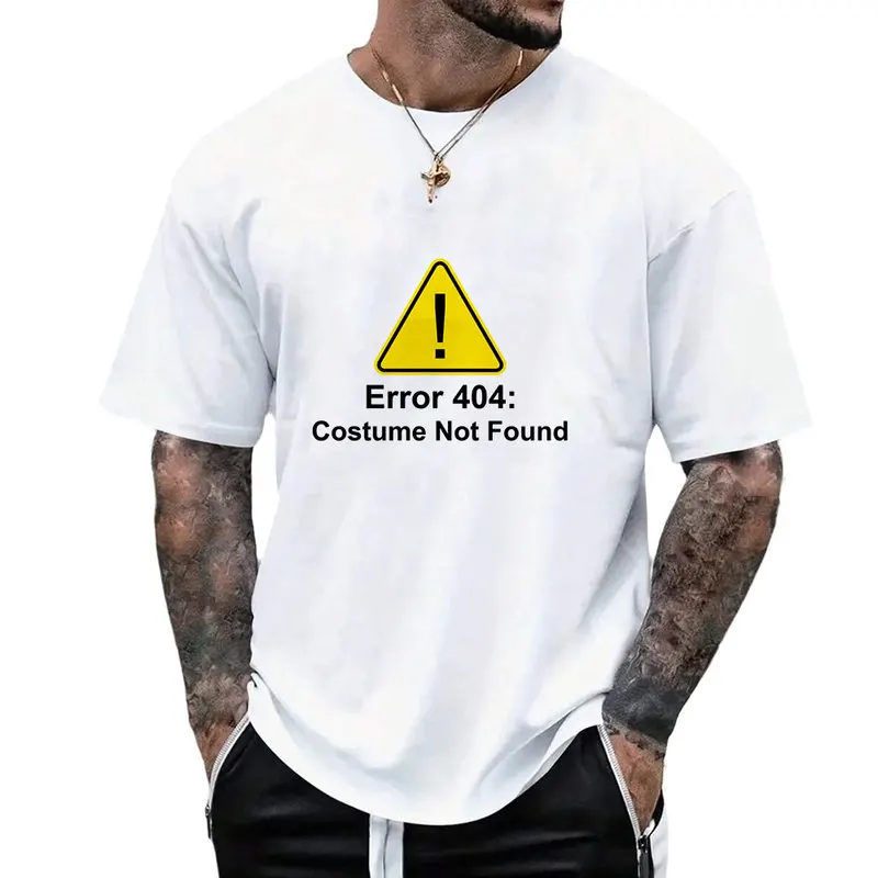 Error 404 Halloween Costume Not Found Short Sleeve Graphic T‑Shirt for Programmer Software Engineers Geek IT Developer Tees