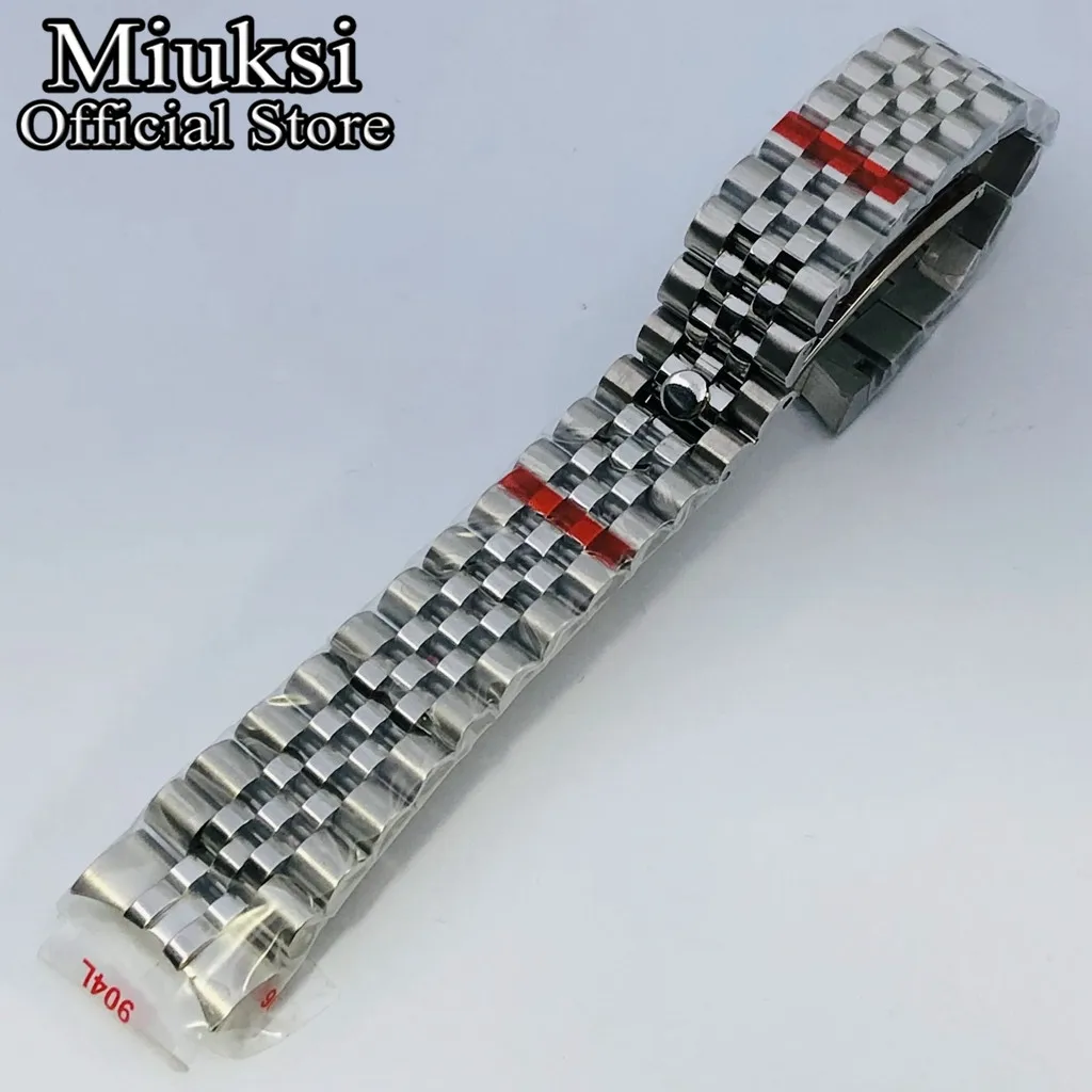 Miuksi 20mm silver gold rose gold black bracelet 904L stainless steel band folding buckle fit miuksi 36/39/40mm case