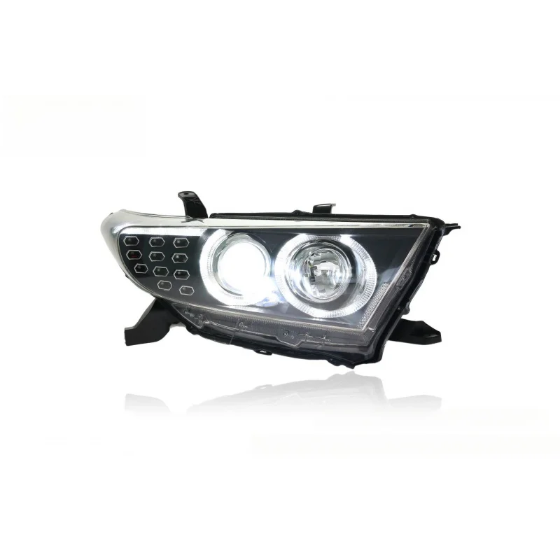 Suitable for 2012-2014 Toyota Highlander headlight assembly modification with xenon Q5 dual lens LED tear-eye daytime running li