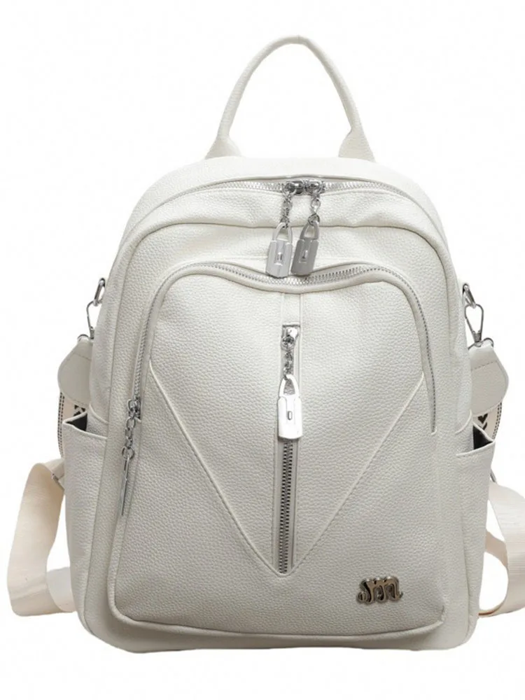 Women Large-capacity Single-shoulder Bag New for Girl Work Commuting School Backpack Fashion Casual Versatile Lychee Pattern Bag