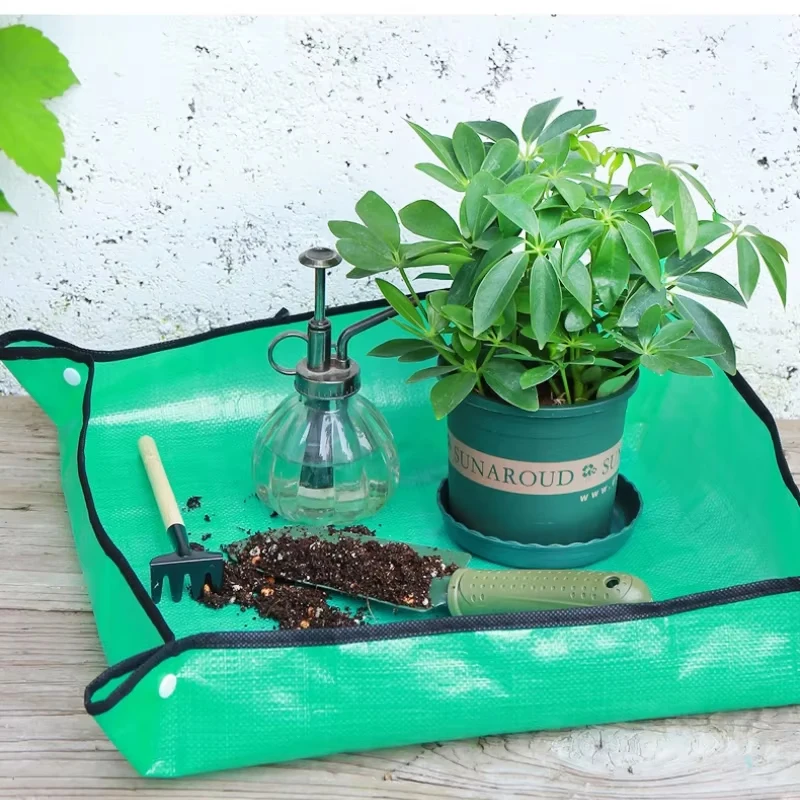 

50cm-100cm Gardening Planting Mat Foldable Garden Plant Potting Pad Flowerpot Transplanting Mixing Soil Plant Pruning Garden Mat