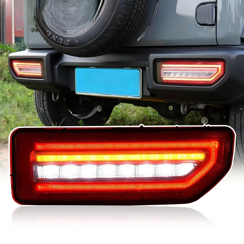 For Jimni JB64 JB74 2018 + LED Running Lights Dynamic Signal Tail Lights Animation After Stop Brake Inverted Tail Lights
