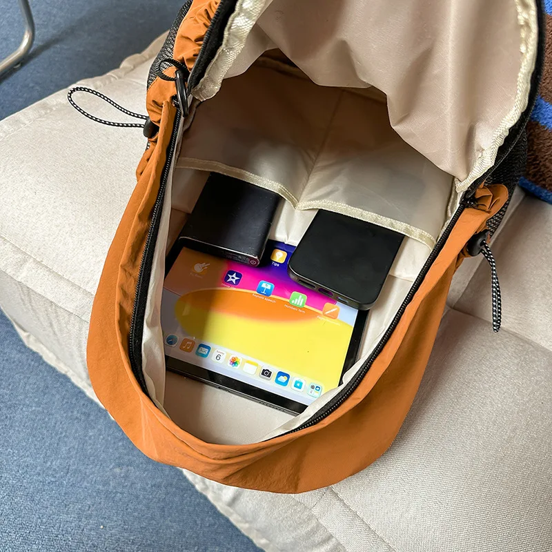 Mochila feminina de nylon à prova d'água, mochila leve de viagem, bolsa esportiva de volta às aulas, mochilas fofas de hombre