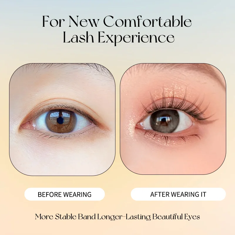 60클러스터 노-글루 인조 속눈썹 10-13mm 초박형 개별 속눈썹 연장, 자연스러운 열 결합 클러스터