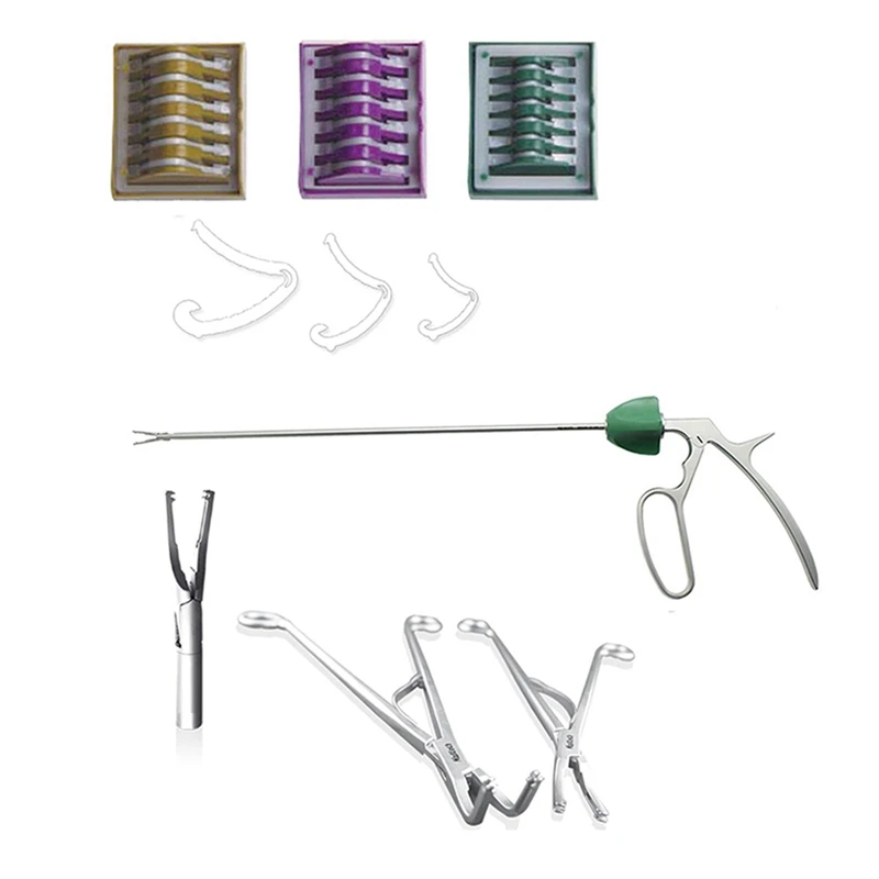 ABKJ-Plastic Laparoscopic Polymer Ligation Clips Hemolok Clips Endoscopy Surgery Vascular Clips  Tools