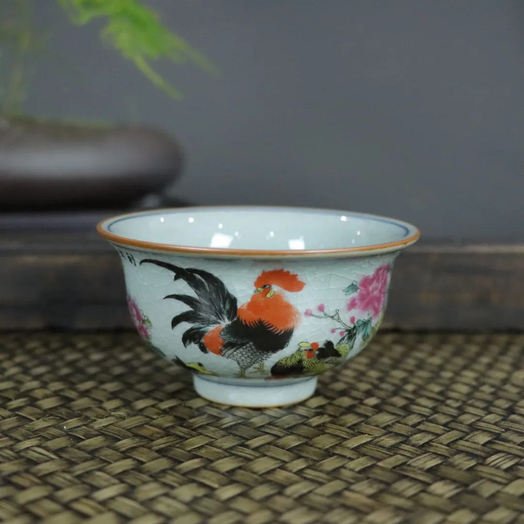 

Old Clay Good Luck Pressure Bottle Cup Jingdezhen Porcelain Tea Tasting Kung Fu Set Single