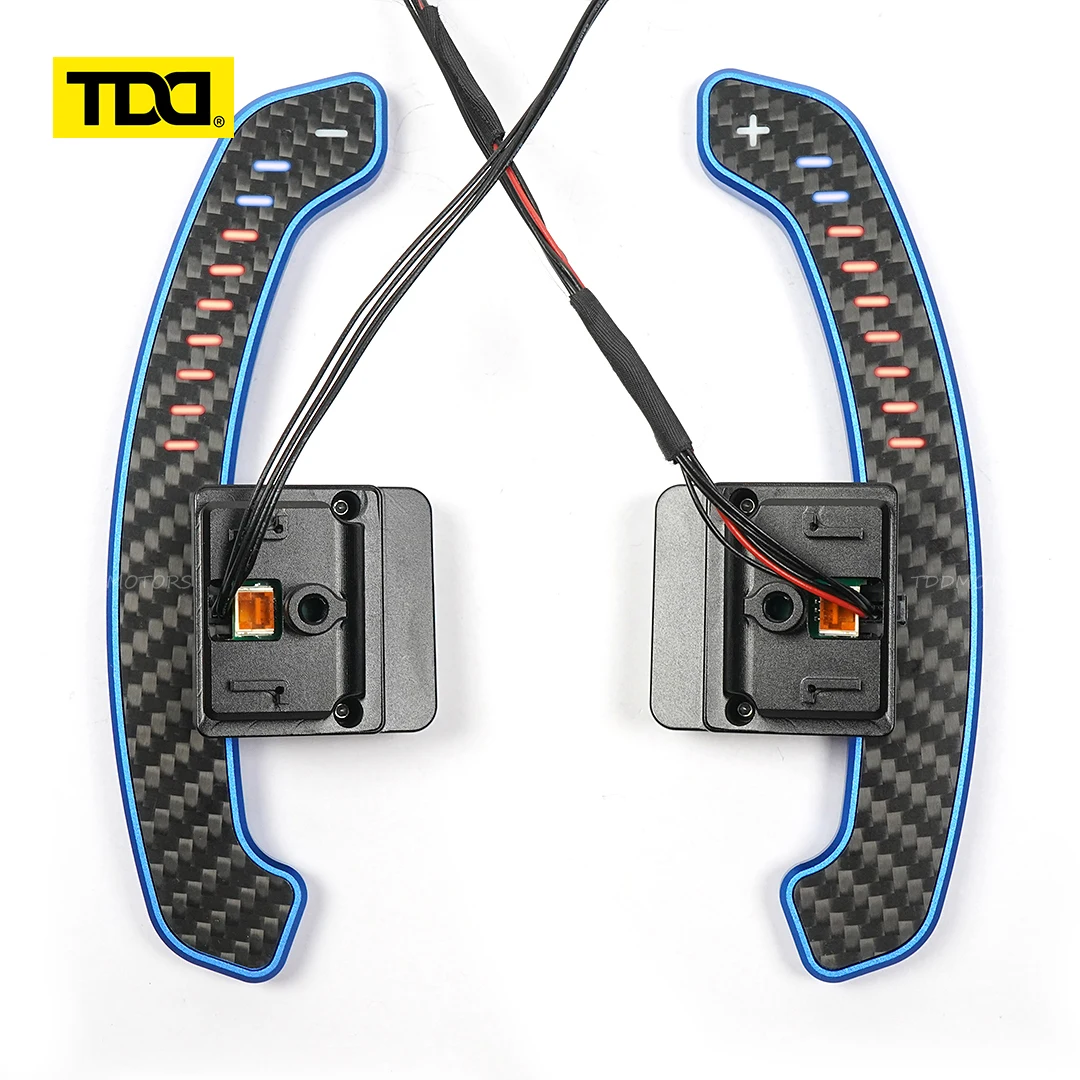 

LED Carbon Fiber Magnetic Paddle Shifters For BMW 5 Series G60 2023 Touring G61 2024- G68 2024- i5 G60 2023- X3 G45 & G48 2025-