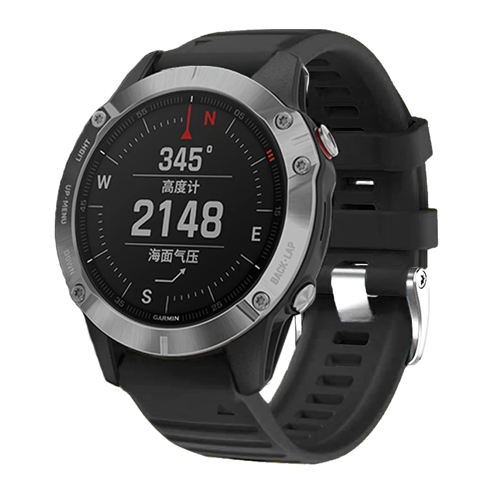 Ремешок для часов, силиконовый браслет для Garmin Fenix 7 7X 6X 6 Pro 5X 5 Plus 3 3HR 955