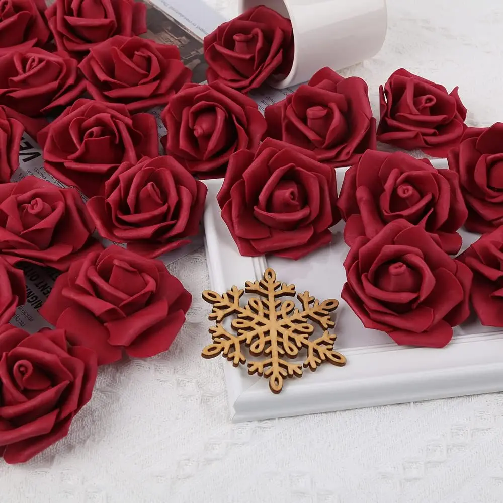 50/100pc PE Schaum Rose Künstliche Blume Hochzeit brautstrauß Dekor DIY geschenk Kranz hause vase tisch Outdoor Garten urlaub Party