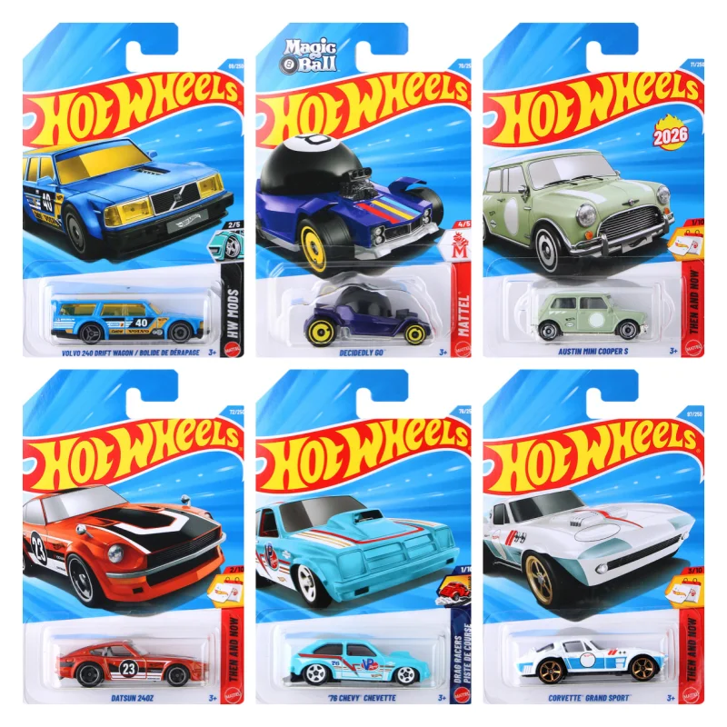 

[Hotwheels] Модель автомобиля из натурального сплава Ferrari, имитация игрушечного автомобиля, модель 26c, партия 76 Corvette, модели Volvo 240, модель унитаза, подарок