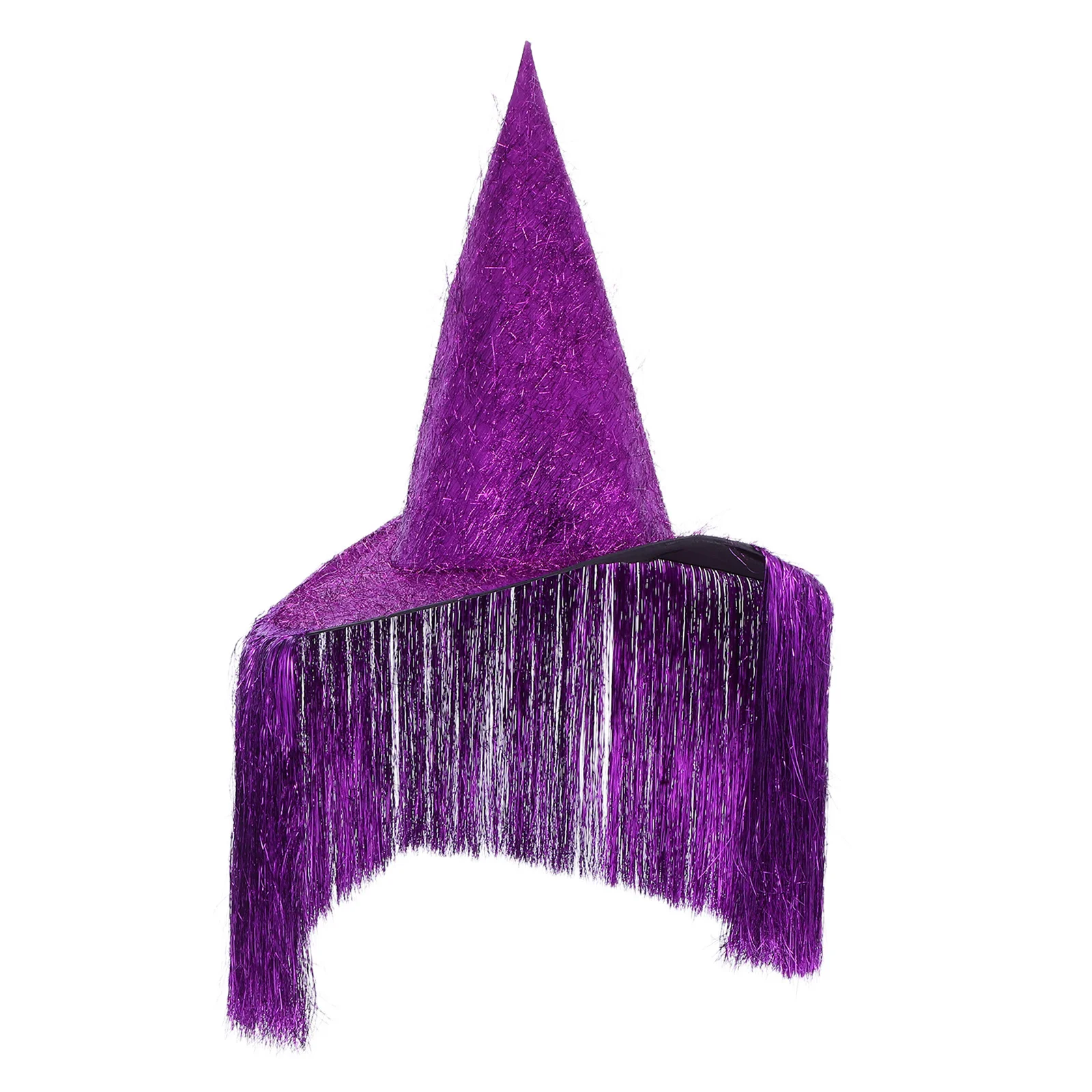الأرجواني شرابة قبعة الساحرة أكسفورد النسيج هالوين ملحق الاطفال قبعة حفلة لعيد ميلاد تأثيري موضوع الأحداث هالوين التبعي