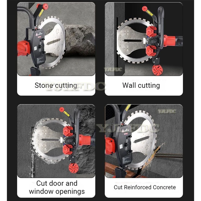 5000W Brushless Ring Saw 30cm Cutting Depth Concrete Cutter for Stone Wall Tile Trenching Professional Power Tools 220V