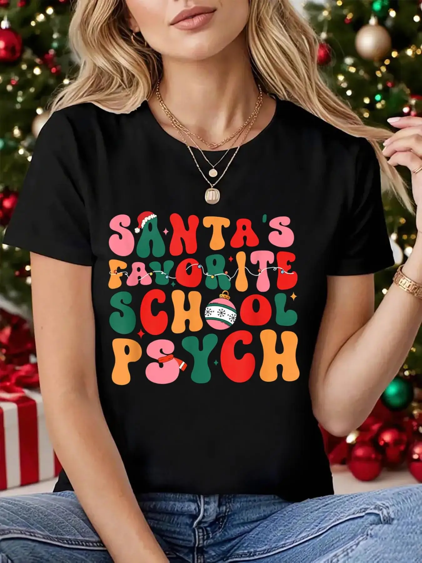 Xmas T-Shirt, Groovy Santa's Favorite Psych Christmas Psychologist T-Shirt
