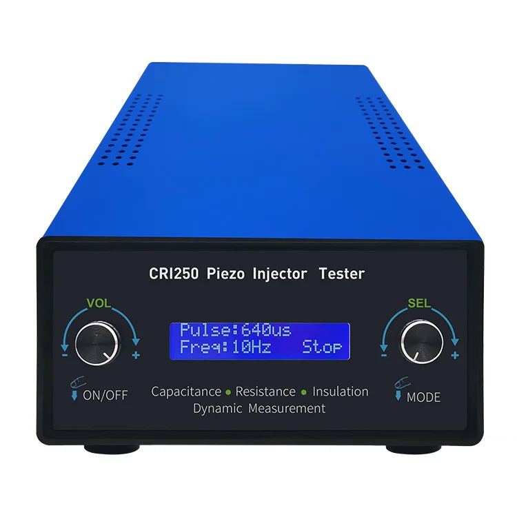 

CRI250 injector tester common rail supports testing of Piezo Injectors with Piezoelectric Crystal Capacitors and Resistor