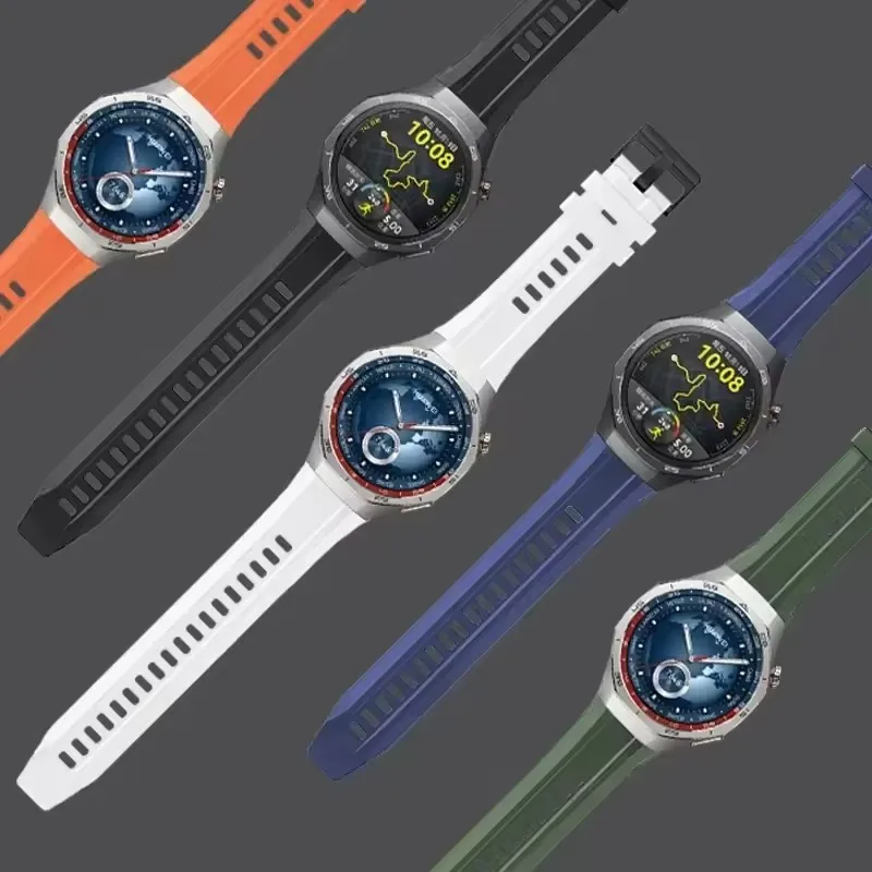 22mm Size Universal Silicone Pin Buckle Watch Strap for Huawei Watch GT 5 Pro 46mm 22mm Breathable Sport Strap image 2
