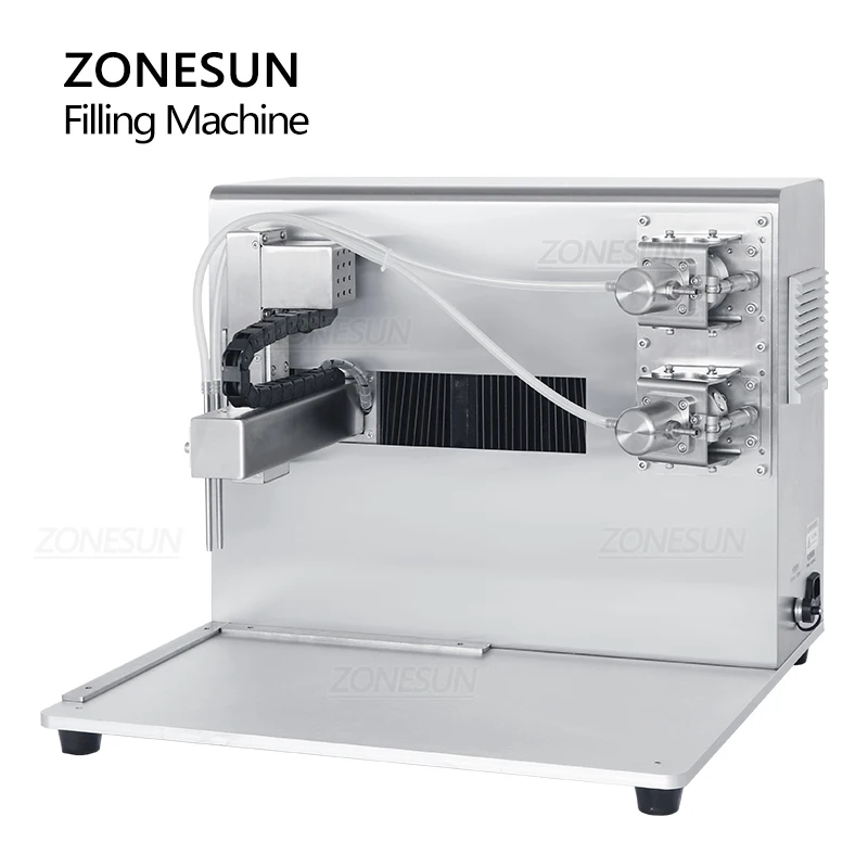 ZONESUN 0.3-2.8ml Automatic Ceramic Plunger Pump Liquid Small Reagent Vial Filling Machine